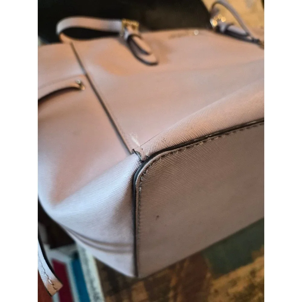 Michael Kors Voyager Tote Bag Pink Saffiano Leather Gold Hardware Shoulder‎ Bag